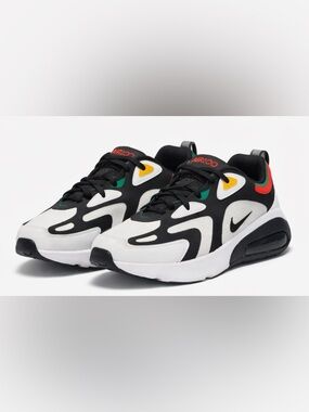 Nike Air Max 200 Sneakers Women’s 8 / Youth 6.5 Black White Multi Color - RASTA